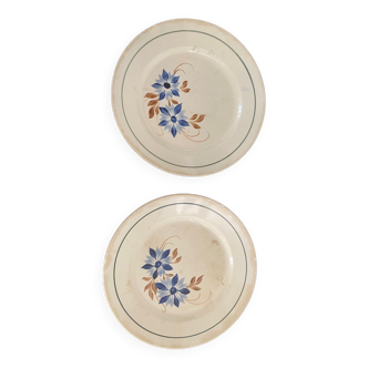 Lot 2 antique porcelain plates