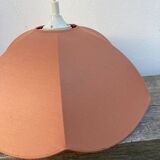 Vintage taupe fabric pendant light