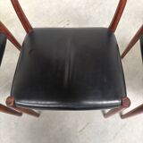 Set of 4 Møller 77 dining chairs, Denmark 1960s