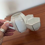 Art Deco condiment holder MS France in porcelain – 1930s