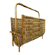 Rattan and woven wicker magazine rack