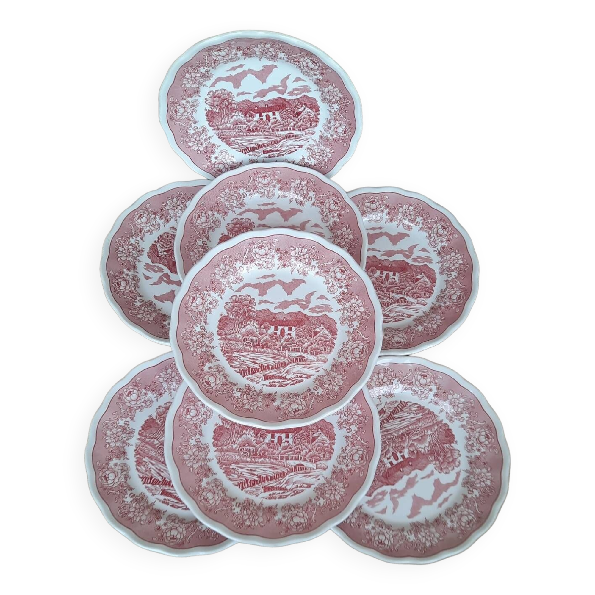 Swiss Landscape dessert plate