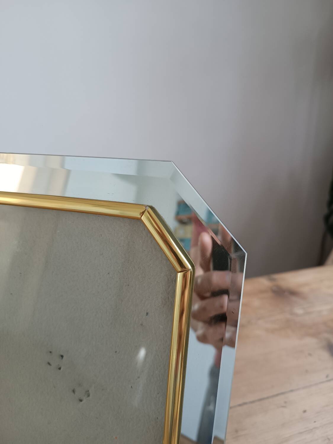 Old beveled mirror frame