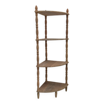 Étage d'angle en bois - Quart de cercle