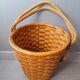 Hanging pot made of rattan and rope 1960