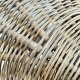 Large Italian Tulip Wicker Pendant Lamp