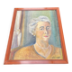 Painting Portrait of a woman – Oil signed Jean Dabreuze
