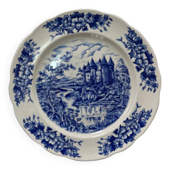 BP porcelain blue plate