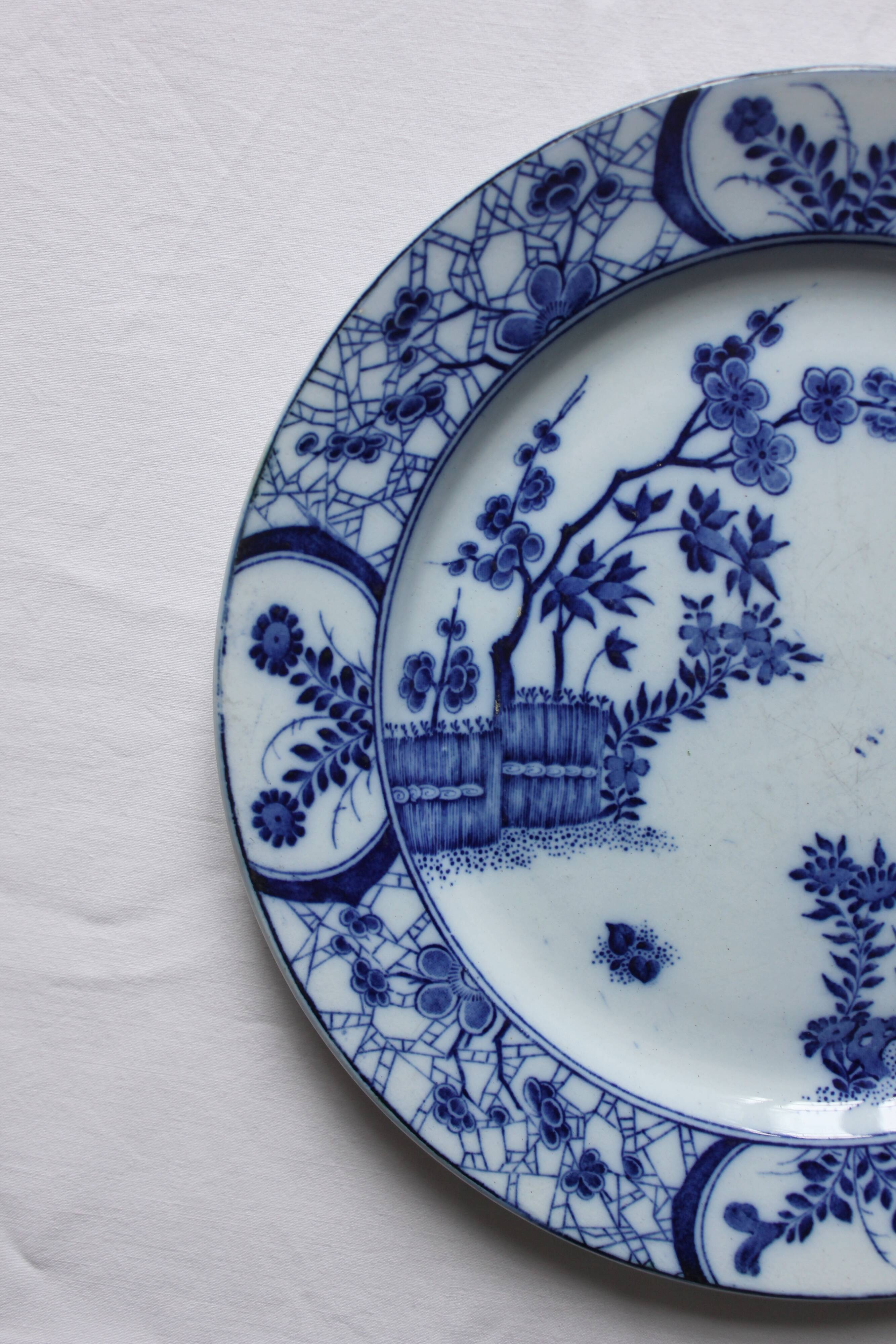 Earthenware plate "Japan" Creil & Montereau