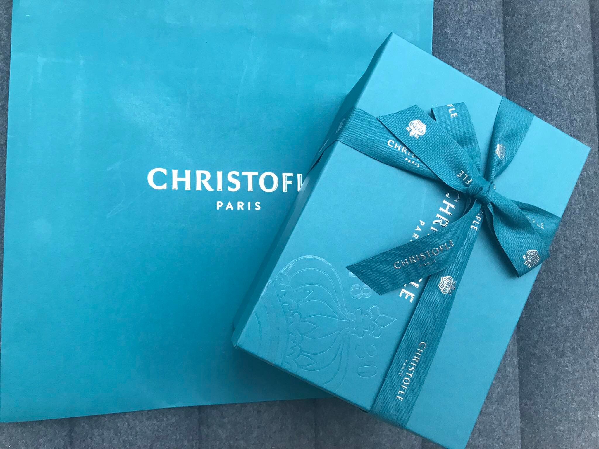 2 Christofle crystal glasses