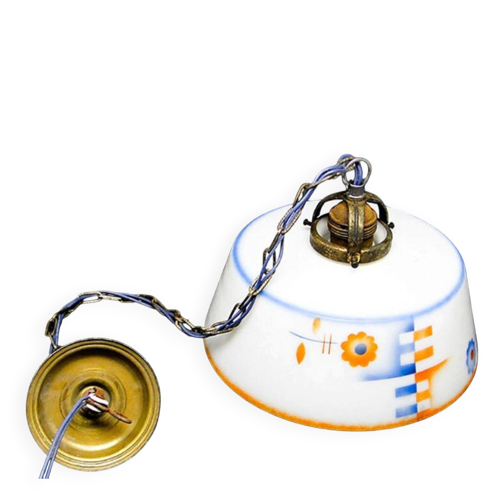 Lampe suspendue Art Déco, Pologne, années 1950