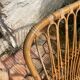 Vintage rattan armchair