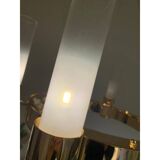 Contemporary Gold Ring Chandelier With Gradient White and Carrara Marble Glasses by Simoeng