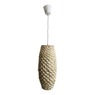 Natural woven bamboo pendant light