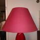 Lampe sculpturale vintage Koralcoa en céramique rouge et noire