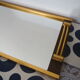 Mirror top wood and copper metal