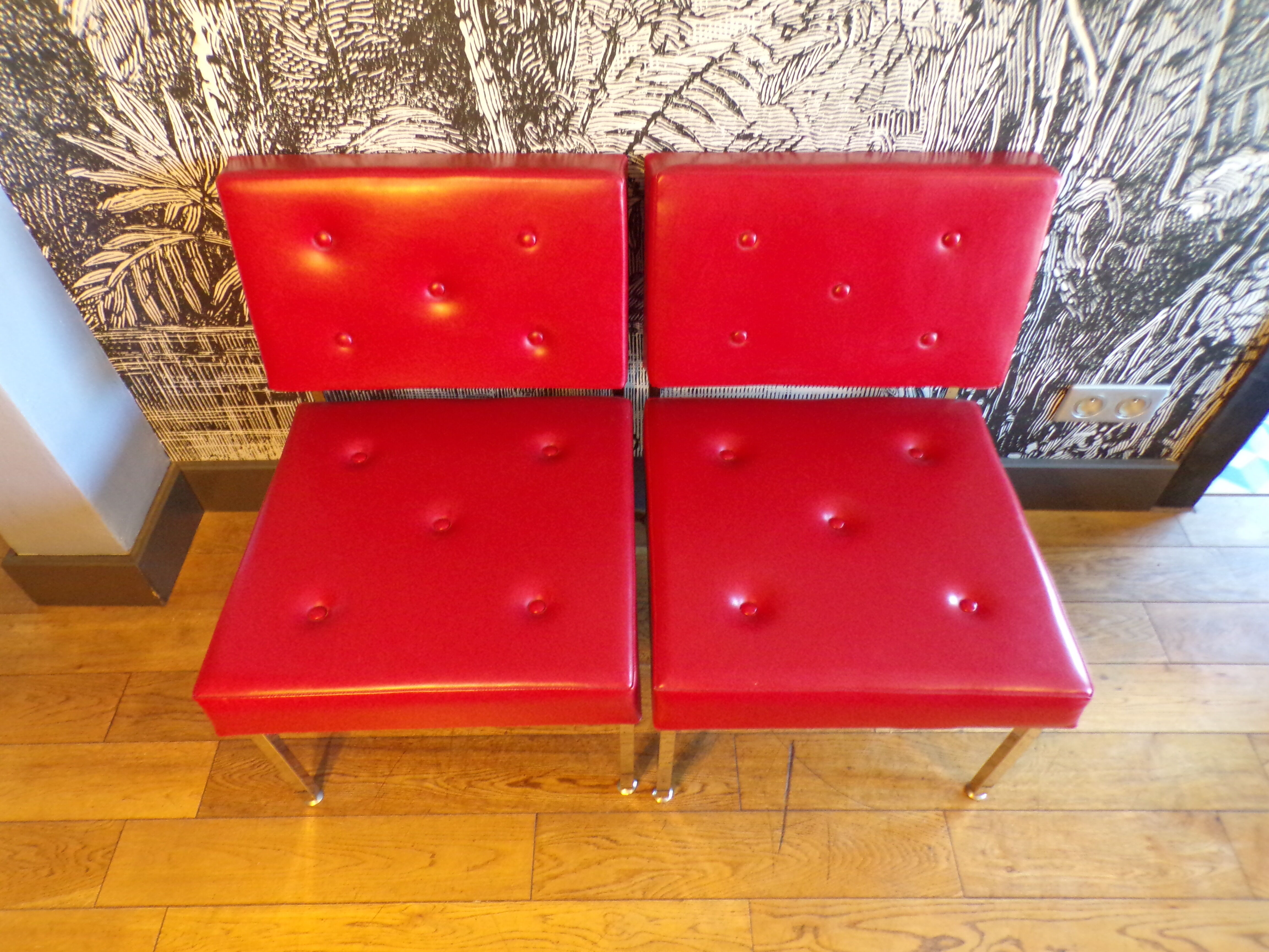 Pair of vintage heaters in skaï