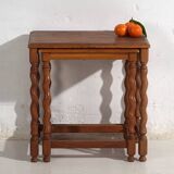 Swedish nesting tables in oak (c.1900) #128