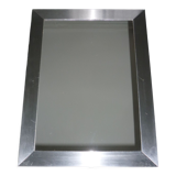 Modern rectangular mirror brushed steel frame