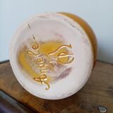 Mustard yellow enamelled ceramic pitcher