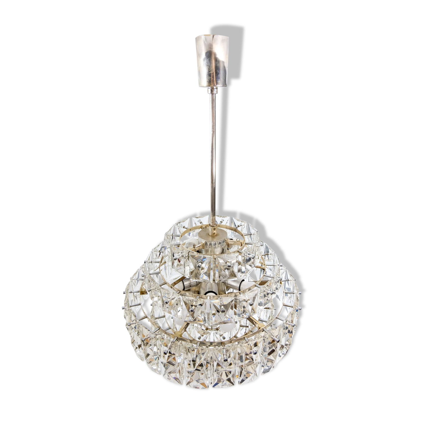 Kinkeldey 6 Tiered Chrystal Chandelier, 1970s