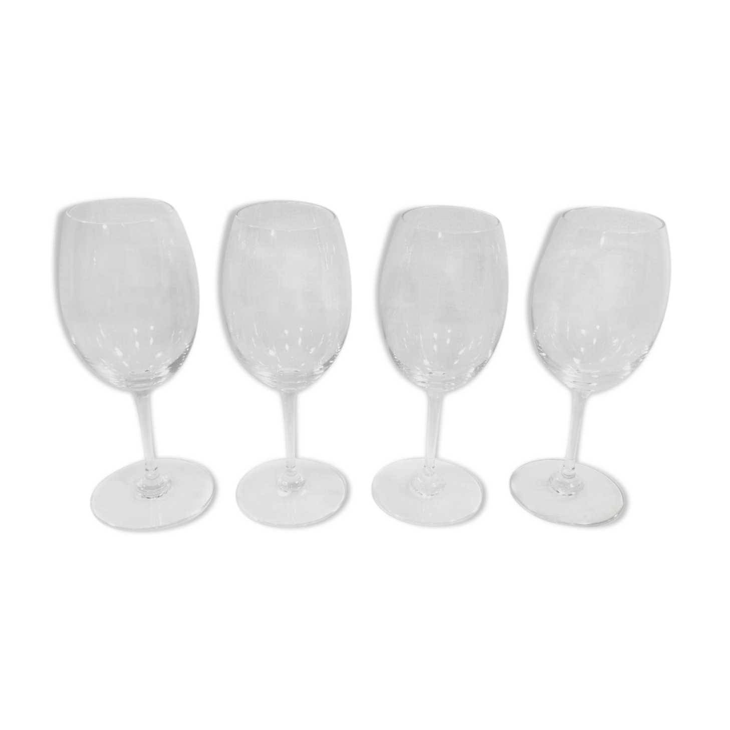 Set of 4 Baccarat balloon wine glasses