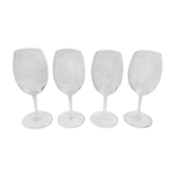 Set of 4 Baccarat balloon wine glasses