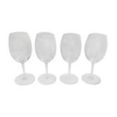 Set of 4 Baccarat balloon wine glasses