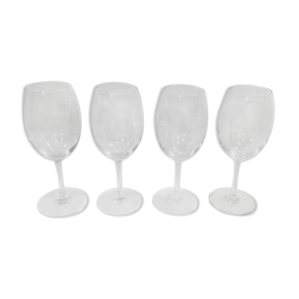 Set of 4 Baccarat balloon wine glasses