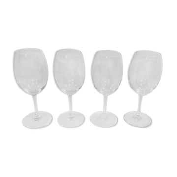 Set of 4 Baccarat balloon wine glasses