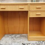 Rattan desk 1980
