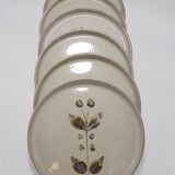 Series of 6 stoneware plates
