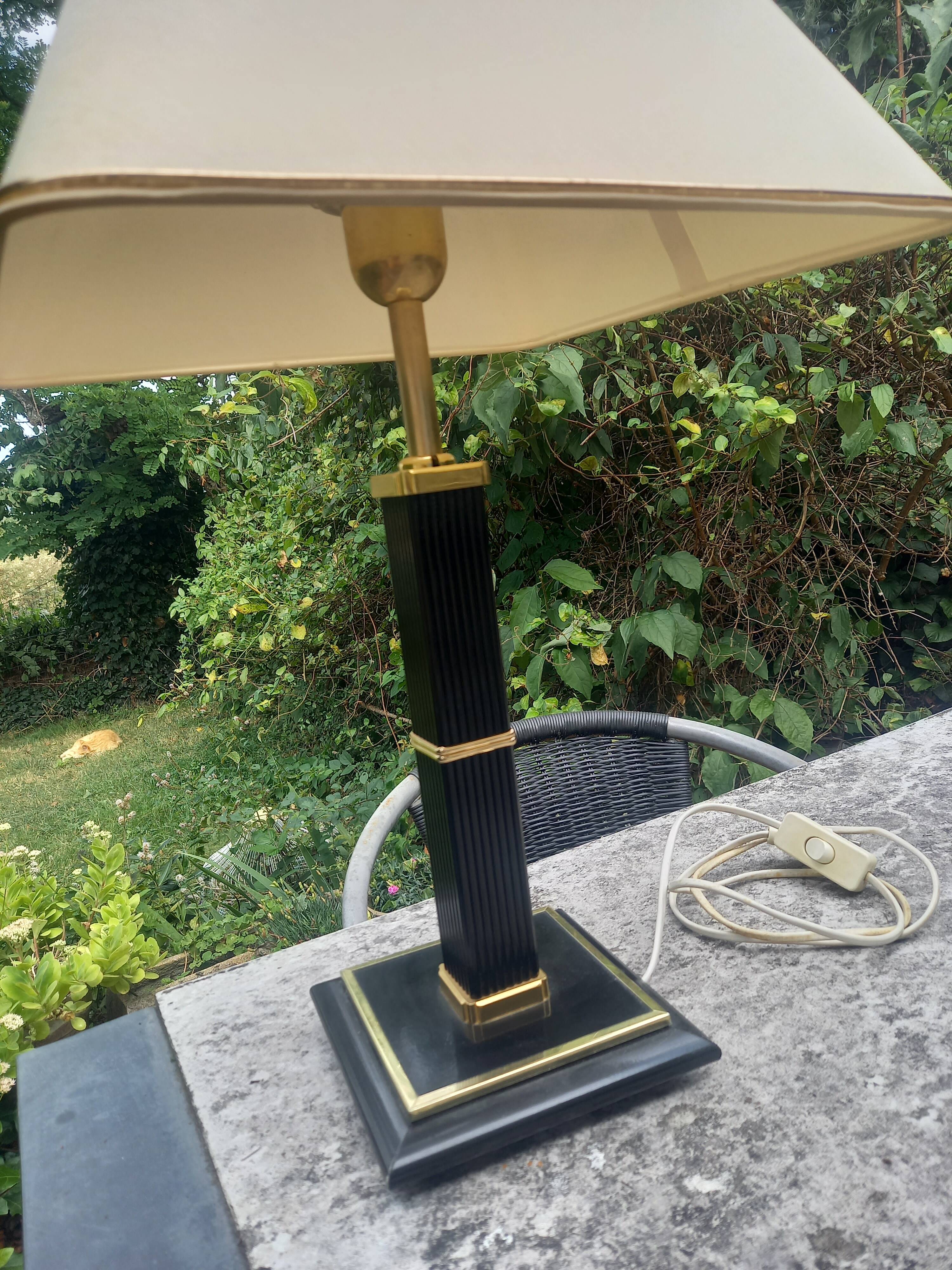Vintage black and gold Robert De Schuytener lamp