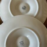 6 oyster plates in barbotine