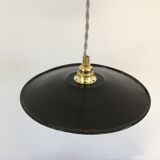 Suspension in black & white enamelled sheet metal