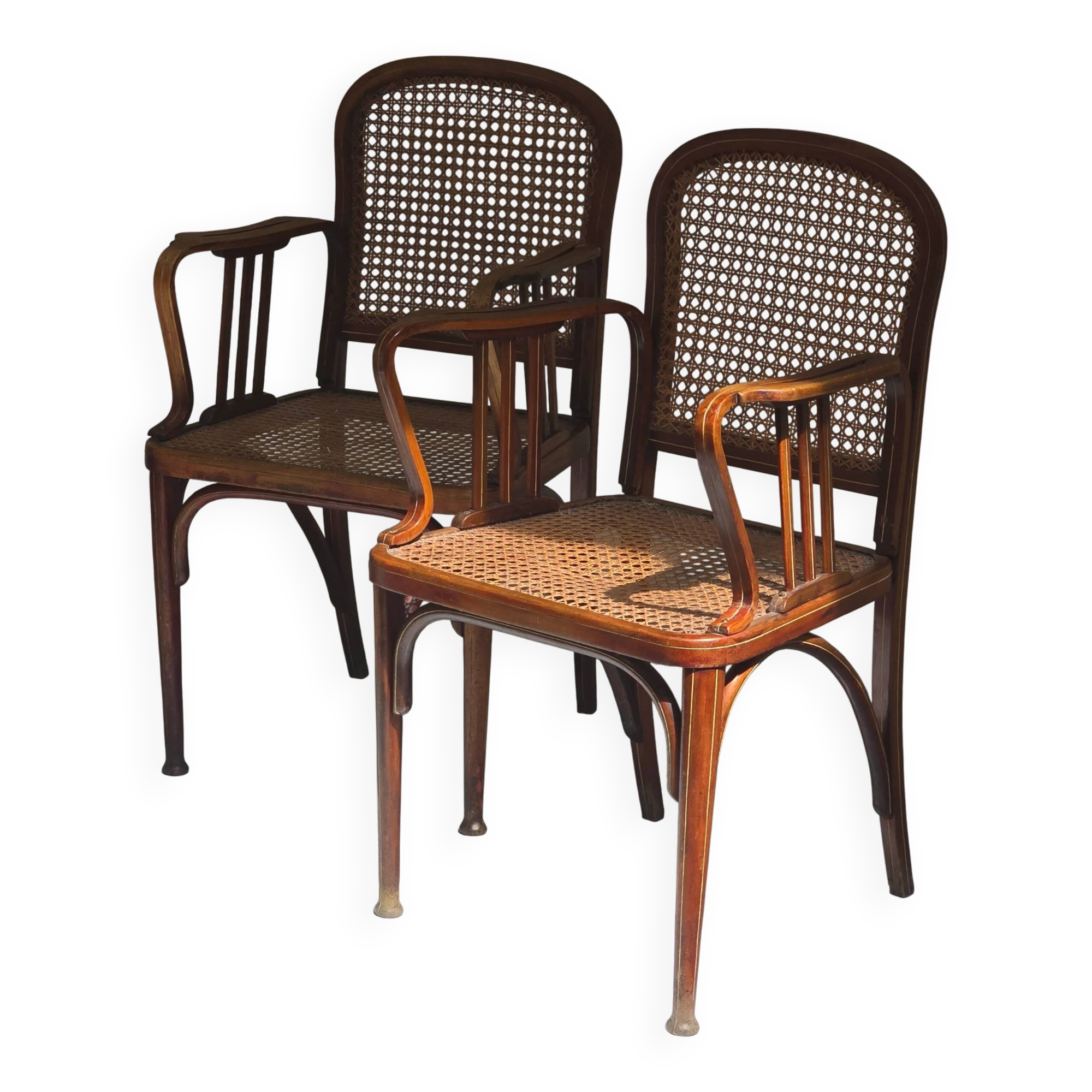 Rare pair of Thonet armchairs