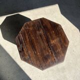 Pedestal table or small octagonal side table quadripod base with modernist spacer
