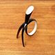 Sculptural porcelain vase from mid-century Germany by Lindner.