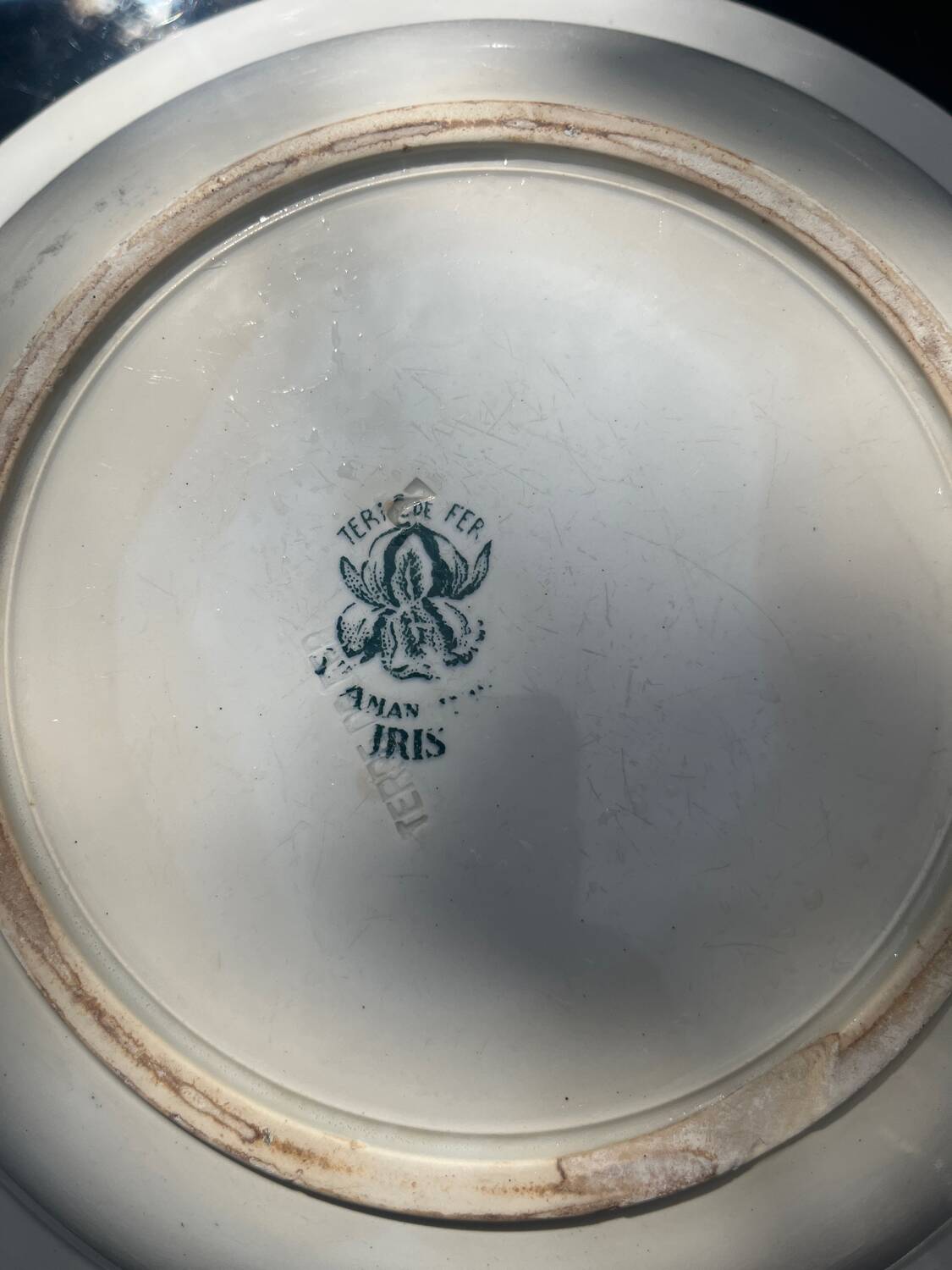 Round, hollow ironstone dish