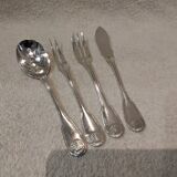 Hors d'oeuvre service, 4 pieces, silver-plated metal, Christofle Vendôme silversmith