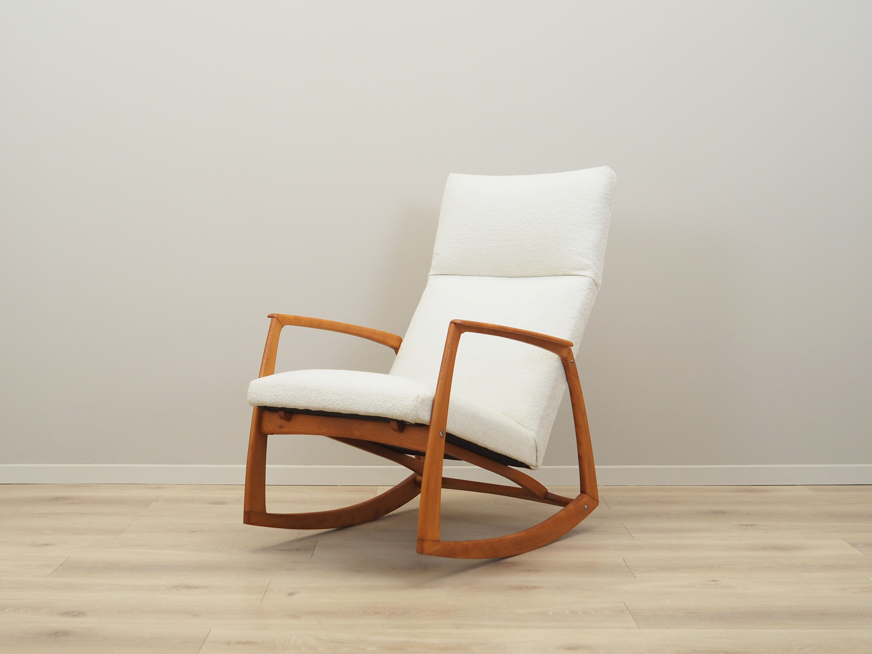 Beech rocking armchair, Danish design, 1970s, Denmark