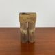 Klaus Lehmann, postmodern brutalist German pottery, sculpted column vase, 1981, ceramic