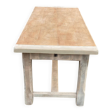 Renovated 20th-century farmhouse dining table with drawer, 200cm.