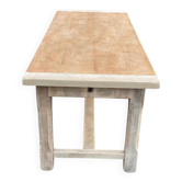 Table à manger de ferme du 20ème rénovée avec tiroir 200cm
