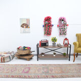 3x10 neutral handmade vintage runner rug, 78x326cm