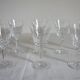 8 vintage Vannes crystal white wine glasses
