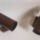 Pair of 70s dark brown adjustable wall lights