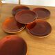 6 assiettes plates faïence