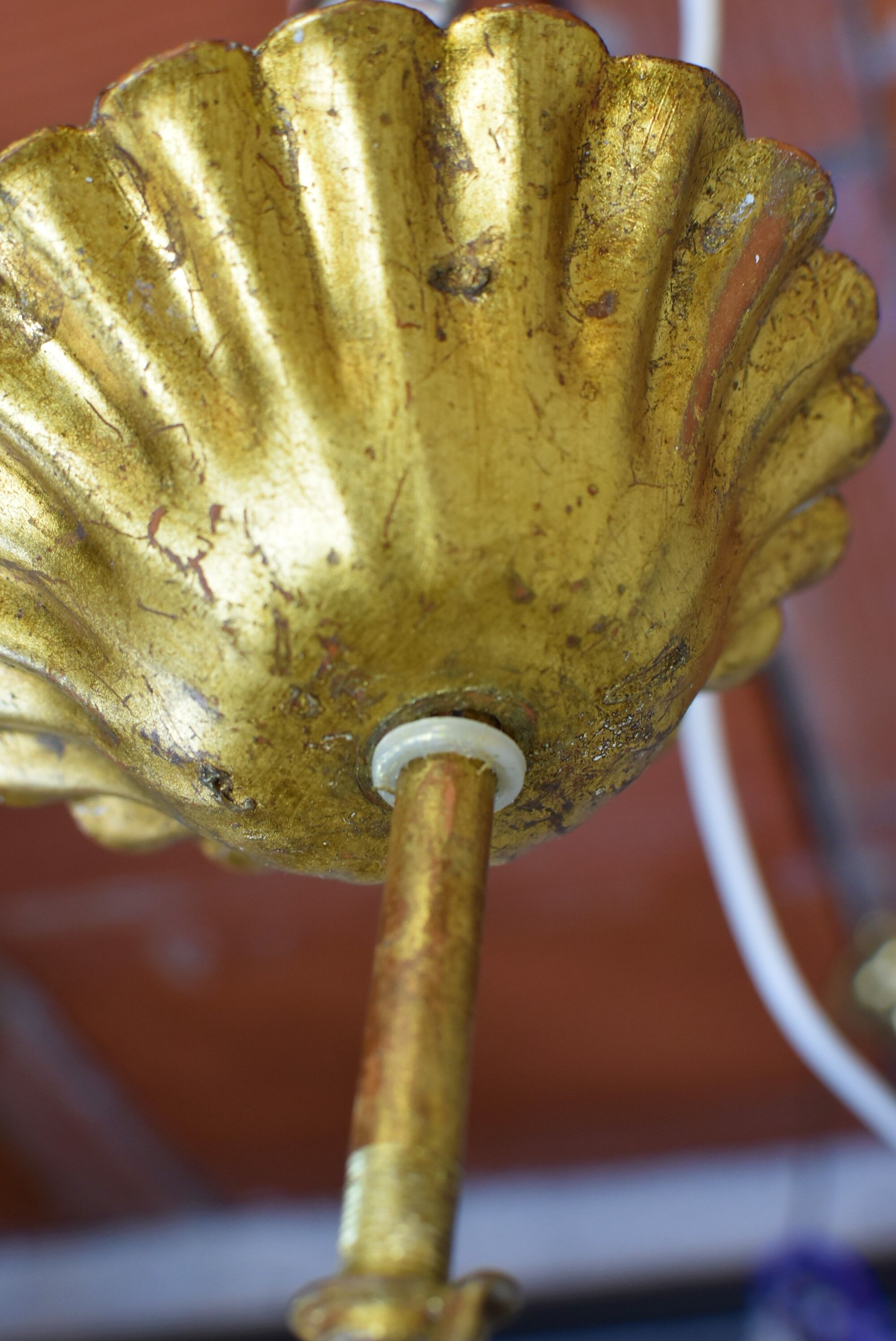 Wheat ear golden chandelier 5 branches.