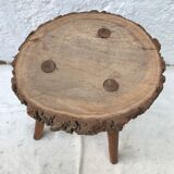 Raw wood stool